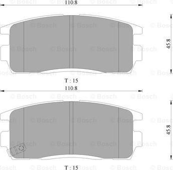 BOSCH 0 986 AB1 313 - Тормозные колодки, дисковые, комплект www.autospares.lv