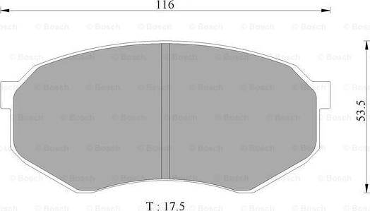 BOSCH 0 986 AB2 497 - Тормозные колодки, дисковые, комплект www.autospares.lv