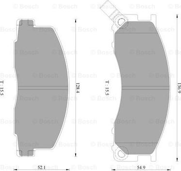 BOSCH 0 986 AB2 449 - Bremžu uzliku kompl., Disku bremzes autospares.lv