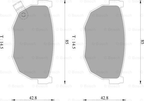 BOSCH 0 986 AB2 451 - Тормозные колодки, дисковые, комплект www.autospares.lv