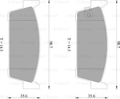 BOSCH 0 986 AB2 464 - Bremžu uzliku kompl., Disku bremzes autospares.lv