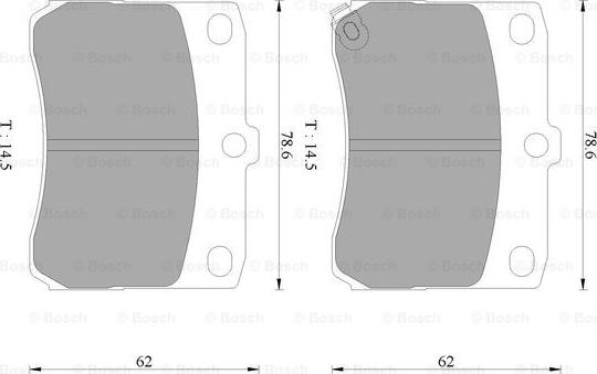 BOSCH 0 986 AB2 468 - Bremžu uzliku kompl., Disku bremzes autospares.lv