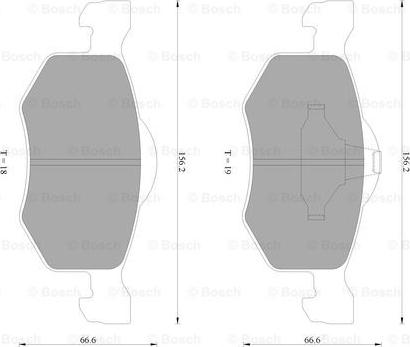 BOSCH 0 986 AB2 401 - Bremžu uzliku kompl., Disku bremzes www.autospares.lv