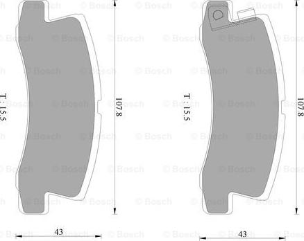 BOSCH 0 986 AB2 486 - Bremžu uzliku kompl., Disku bremzes www.autospares.lv