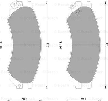 BOSCH 0 986 AB2 483 - Bremžu uzliku kompl., Disku bremzes autospares.lv