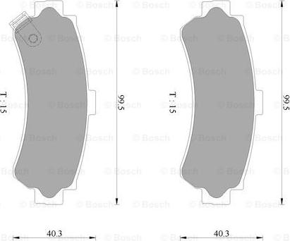 BOSCH 0 986 AB2 482 - Тормозные колодки, дисковые, комплект www.autospares.lv