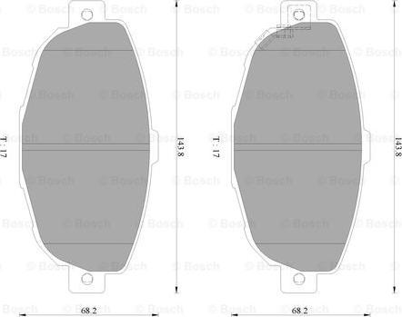 BOSCH 0 986 AB2 487 - Тормозные колодки, дисковые, комплект www.autospares.lv