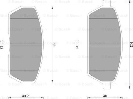 BOSCH 0 986 AB2 430 - Bremžu uzliku kompl., Disku bremzes www.autospares.lv