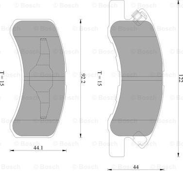 BOSCH 0 986 AB2 421 - Bremžu uzliku kompl., Disku bremzes www.autospares.lv