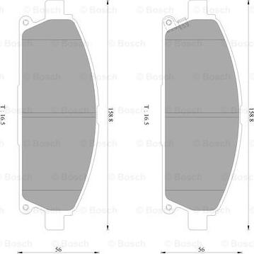 BOSCH 0 986 AB2 423 - Bremžu uzliku kompl., Disku bremzes www.autospares.lv