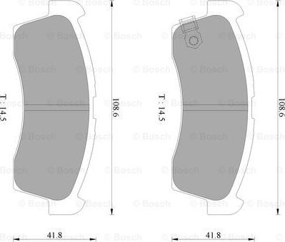 BOSCH 0 986 AB2 509 - Bremžu uzliku kompl., Disku bremzes www.autospares.lv