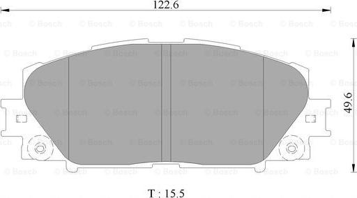 BOSCH 0 986 AB2 500 - Тормозные колодки, дисковые, комплект www.autospares.lv