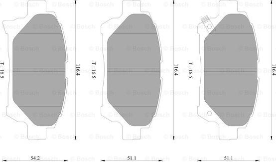 BOSCH 0 986 AB2 503 - Тормозные колодки, дисковые, комплект www.autospares.lv