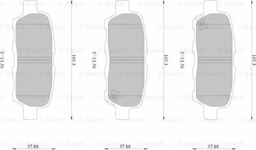 BOSCH 0 986 AB2 515 - Bremžu uzliku kompl., Disku bremzes autospares.lv