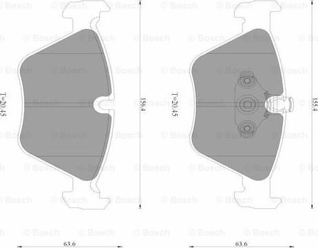 BOSCH 0 986 AB2 516 - Bremžu uzliku kompl., Disku bremzes autospares.lv