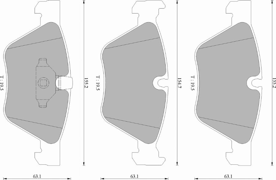 BOSCH 0986AB2581 - Bremžu uzliku kompl., Disku bremzes www.autospares.lv