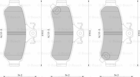 BOSCH 0 986 AB2 520 - Bremžu uzliku kompl., Disku bremzes www.autospares.lv