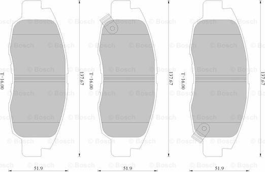 BOSCH 0 986 AB2 523 - Bremžu uzliku kompl., Disku bremzes www.autospares.lv