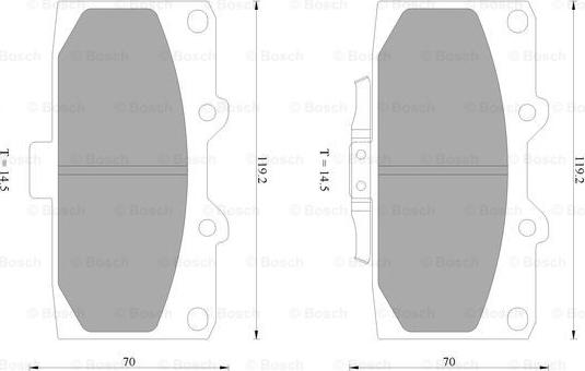 BOSCH 0 986 AB2 657 - Тормозные колодки, дисковые, комплект www.autospares.lv