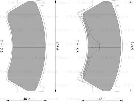 BOSCH 0 986 AB2 612 - Brake Pad Set, disc brake www.autospares.lv