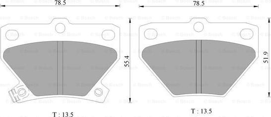 BOSCH 0 986 AB2 670 - Тормозные колодки, дисковые, комплект www.autospares.lv