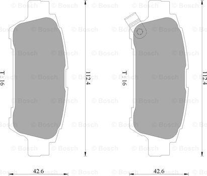 BOSCH 0 986 AB2 673 - Bremžu uzliku kompl., Disku bremzes autospares.lv