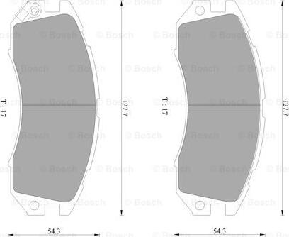 BOSCH 0 986 AB2 051 - Тормозные колодки, дисковые, комплект www.autospares.lv