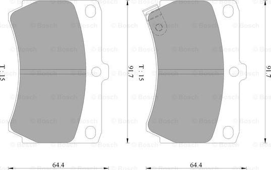 BOSCH 0 986 AB2 053 - Bremžu uzliku kompl., Disku bremzes autospares.lv