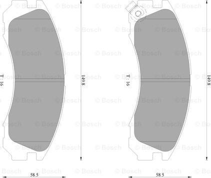 BOSCH 0 986 AB2 065 - Тормозные колодки, дисковые, комплект www.autospares.lv