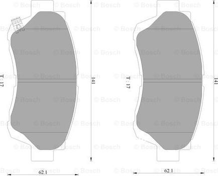 BOSCH 0 986 AB2 068 - Тормозные колодки, дисковые, комплект www.autospares.lv