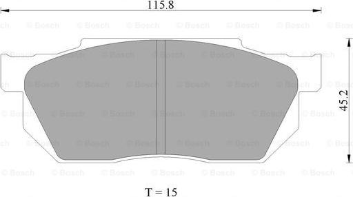 BOSCH 0 986 AB2 000 - Тормозные колодки, дисковые, комплект www.autospares.lv