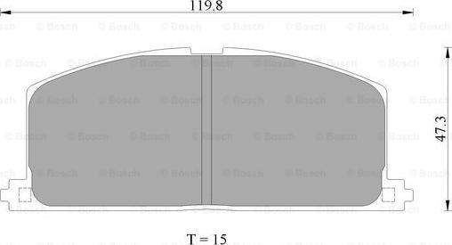 BOSCH 0 986 AB2 001 - Тормозные колодки, дисковые, комплект www.autospares.lv