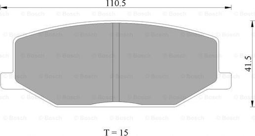 BOSCH 0 986 AB2 003 - Brake Pad Set, disc brake www.autospares.lv