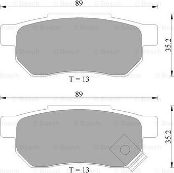 BOSCH 0 986 AB2 033 - Тормозные колодки, дисковые, комплект www.autospares.lv