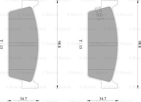 BOSCH 0 986 AB2 079 - Bremžu uzliku kompl., Disku bremzes autospares.lv