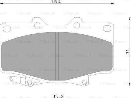 BOSCH 0 986 AB2 073 - Bremžu uzliku kompl., Disku bremzes autospares.lv