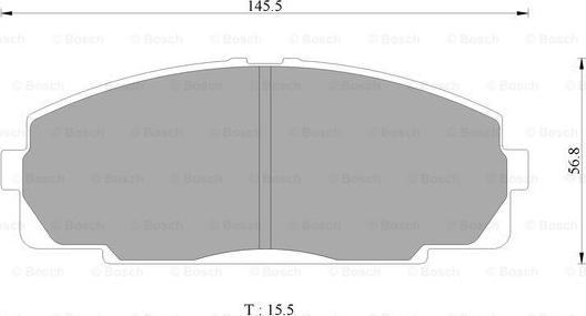 BOSCH 0 986 AB2 072 - Bremžu uzliku kompl., Disku bremzes autospares.lv