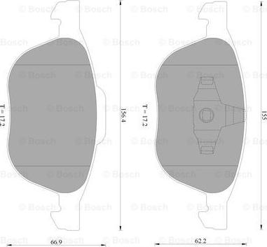 BOSCH 0 986 AB2 395 - Bremžu uzliku kompl., Disku bremzes www.autospares.lv