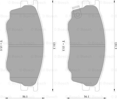 BOSCH 0 986 AB2 390 - Bremžu uzliku kompl., Disku bremzes www.autospares.lv