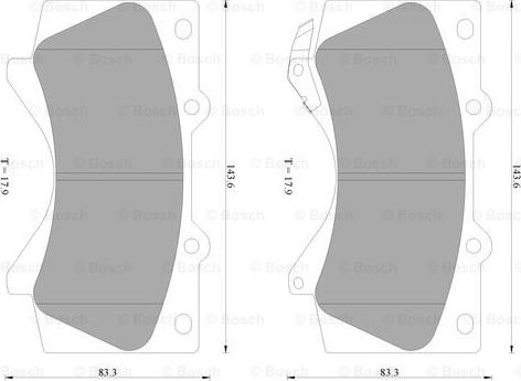 BOSCH 0 986 AB2 397 - Bremžu uzliku kompl., Disku bremzes www.autospares.lv