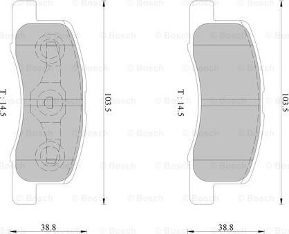 BOSCH 0 986 AB2 355 - Bremžu uzliku kompl., Disku bremzes www.autospares.lv