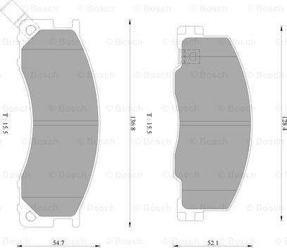 BOSCH 0 986 AB2 351 - Brake Pad Set, disc brake www.autospares.lv