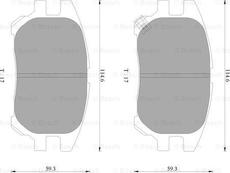 BOSCH 0 986 AB2 365 - Bremžu uzliku kompl., Disku bremzes www.autospares.lv