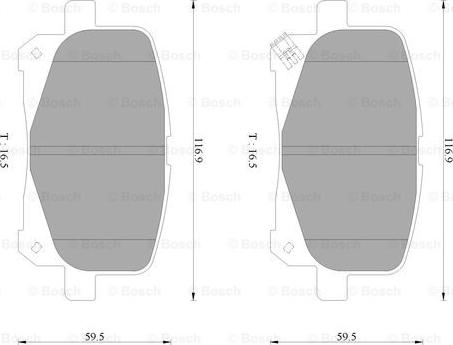 BOSCH 0 986 AB2 360 - Brake Pad Set, disc brake www.autospares.lv