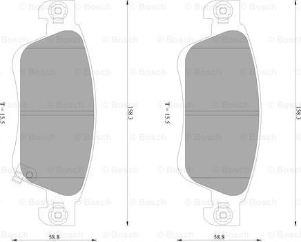 BOSCH 0 986 AB2 300 - Bremžu uzliku kompl., Disku bremzes www.autospares.lv