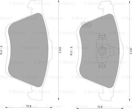 BOSCH 0 986 AB2 301 - Bremžu uzliku kompl., Disku bremzes www.autospares.lv