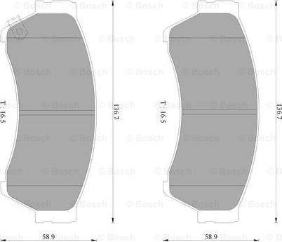 BOSCH 0 986 AB2 302 - Bremžu uzliku kompl., Disku bremzes www.autospares.lv