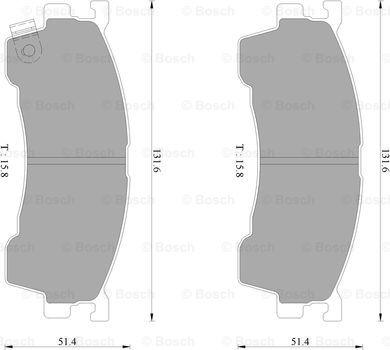 BOSCH 0 986 AB2 316 - Brake Pad Set, disc brake www.autospares.lv