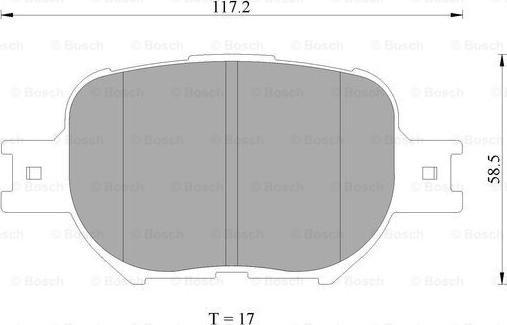 BOSCH 0 986 AB2 380 - Тормозные колодки, дисковые, комплект www.autospares.lv