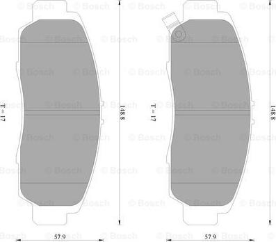 BOSCH 0 986 AB2 381 - Brake Pad Set, disc brake www.autospares.lv